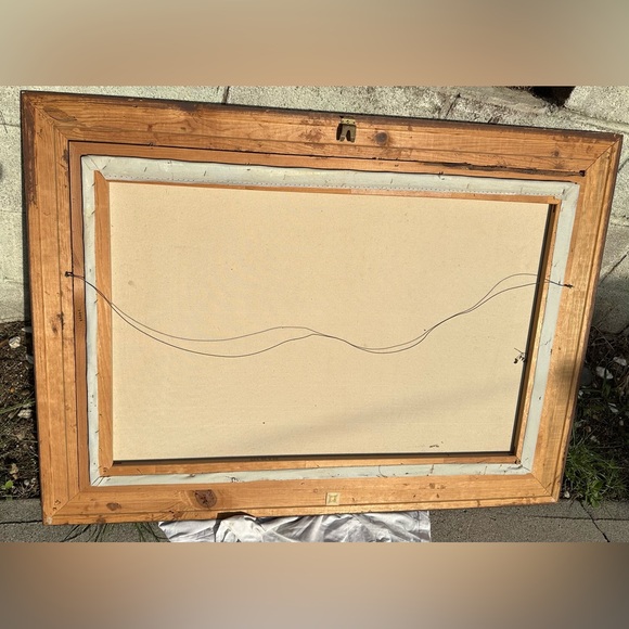 Roger Brown Oil Painting - Framed Autumn Landscape Art with Signature - Picture 5 of 10